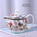 Retro Chinese Kung Fu Ceramic Teapot with Strainer Handmade Dragon Flower Puer Tea Pot 350ml Porcelain Samovar Kungfu Teaware