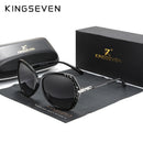 KINGSEVEN 优雅年轻女士眼镜偏光太阳镜渐变镜片反光镜面蝶形款 N7215
