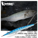 Hunthouse Sayoris 针形铅笔路亚饵 长距离抛投 140mm 180mm 硬饵 沉水铁板路亚饵 海鲈鱼渔具