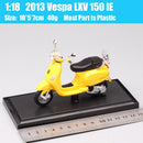 1:18 比例比亚乔伟士牌踏板车 98 PK 125 GTR P150X 300 MP5 Primavera GTS 摩托车机车压铸模型儿童玩具