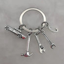 Mechanical Keychain Dad Father Initial Keychain Father's Day Gift Letter A-Z Truck Keychain Truck Key Ring Car Truck Lover Gift