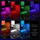 RGB LED 灯泡汽车内饰氛围灯带 USB 无线遥控 APP 音乐控制 多种模式照明装饰车灯