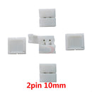 5~1000件2针3针4针5针6针LED连接器夹，用于5050 3528 3014 WS2812b LED单色/RGB RGBW RGBWW灯带