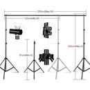 Photography Lighting Kit With 2x2M Photo Background Muslin Backdrops Softbox Light Stand Portable Bag Soft BoxFor Photo Studio