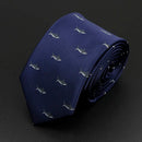 Trendy Design Men's Microfiber Jacquard Necktie Animal Plant Skull Flower Woven Tie Wedding Party Father's Day Birthday Gift