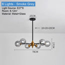 Modern Glass Ball Chandeliers for Dining Room Kitchen Living Room  Bedroom Hanging Ceiling Chandelier Indoor Lighting Fixtures