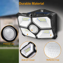 4Sided 40LEDs PIR Motion Sensor Sunlight control Solar Energy Street lamp Yard Path Home Garden Solar Power Induction Wall Light