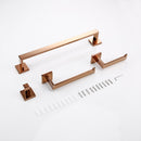 Rose Gold Bathroom Accessories Set Wall Mount Shelf Toilet Bath Hardware Paper Holder Towel Bar Rack Rail Rod Robe Hook Hanger