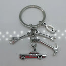 Mechanical Keychain Dad Father Initial Keychain Father's Day Gift Letter A-Z Truck Keychain Truck Key Ring Car Truck Lover Gift