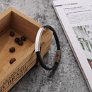 Fashion Korean Style Wristband Black Punk Rubber Silicone Stainless Steel Men Wumen Bracelets Bangles Pulseras Hombre Caucho