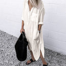 ZANZEA 2023 Retro Printed Shirt Dress Women's SundressAutumn  Casual Long Sleeve Midi Vestidos Female Button Robe