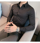Camisas De Hombre Long Sleeve Shirts For Men Clothing 2026 Business Formal Wear Camisa Social Masculina Slim Fit Chemise Homme