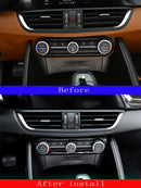 Carbon fiber For Alfa Romeo Giulia Stelvio 2017 2018 2019 2020 ABS Center Air Conditioning Adjustment Frame Trim Car Accessory