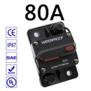 30A 40A 50A 60A 70A 80A 100A 120A 150A 200A 250A 300A AMP Circuit Breaker Fuse Reset 12-48V DC Car Boat Auto Waterproof