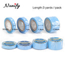 2.54Cm 3 Yards Blue Color Strong Lace Front Support Walker Tape For Wig Toupee  0.8Cm Double Sided Adhesive Hair System Tape 1Cm