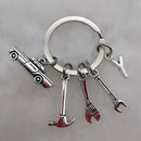 Mechanical Keychain Dad Father Initial Keychain Father's Day Gift Letter A-Z Truck Keychain Truck Key Ring Car Truck Lover Gift