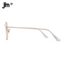 JM Round Blue Light Blocking Reading Glasses Men Women Spring Hinge Metal Frame Vintage Magnifier Diopter Presbyopic