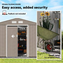 The Aegis Shed | 9 x 6 ft Galvanised Steel Garden Storage House with Foundation Kit