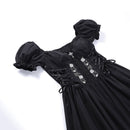 Mall Gothic Emo Jacquard A-line Dresses Goth dress Elegant Grunge Ruched Bandage Partywear Punk Black Women Halloween Club Dress