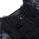 Mall Gothic Emo Jacquard A-line Dresses Goth dress Elegant Grunge Ruched Bandage Partywear Punk Black Women Halloween Club Dress