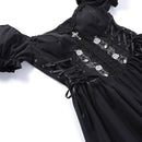 Mall Gothic Emo Jacquard A-line Dresses Goth dress Elegant Grunge Ruched Bandage Partywear Punk Black Women Halloween Club Dress