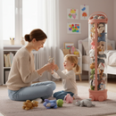 Stuffed Animal Storage Tube Toy With Zipper Vertical Display Organizer Bucket Lid Space Saving Tower For Kids Room Closet