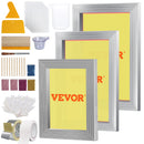 SucceBuy Screen Printing Kit 2/3 Pieces Aluminum Silk Screen Printing Frames 110 Count Mesh 5 Glitters and Screen Printing