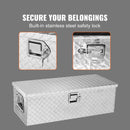 SucceBuy Heavy Duty Aluminum Truck Bed Tool Box Plate Tool Box with Side Handle Lock Keys Storage Tool Box  for PickupTruck Bed