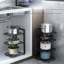 Adjustable Pot Rack Organizer Cabinet Storage Kitchen Organizer Pot Lid Rack Cookware Holders Home Storage Kitchen Accessories