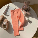Children Cotton Leggings Girls Spring/Fall Pants Korean Solid Kids Fitting Long Pant Stretchy Tights Trousers Baby Bottoms Cloth