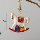 Horse Christmas Socks Elk Tree Decoration Pendants Hanging Ornaments Crafts Gifts Xmas New Year Party Wedding Home Decor
