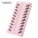 YSDO 5/10对假睫毛 自然长款仿3D水貂毛假睫毛 手工制作假睫毛嫁接化妆柔软半假睫毛