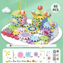 Versatile Electric Rotating Gear Building Block Toys，   Montessori Block Bricks toys  For Children Boys Girl Birthday Gifts