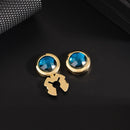 High End Crystal Round Cuffs Buttons Wedding Party Business Clothes Decoration Friend Men's Shirt Cufflinks Jewelry Gifts