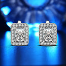 2020方形925银针耳钉女款大水晶耳环新款礼物批发Brincos Boucle D'oreille Femme