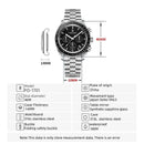 PAGANI DESIGN 2026 New Moon Watch Retro Quartz Watches For Men Stainless steel Luminous waterproof Luxury Sport Chronograph Man