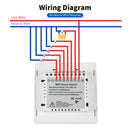Tuya Smart WiFi Light Switch 4x4 Brazil Light Wall Switches Touch Panel 4/6 Gang Wireless Control for Alexa Google Home 100-250V