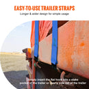 VEVOR 30/40ft Winch Truck Straps with Flat Hook Flatbed Tie Downs Cargo Control for Trailers Towing Farms Rescues Tree Saver