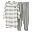 Big Size M-5XL Spring Knitted Cotton Pijamas Two Piece Set Long Sleeved Women Pyjamas Ladies Sleepwear Cute Cartoon Pijamas