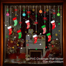 Christmas Window Stickers Merry Christmas Decorations For Home 2024 Christmas Wall Sticker Kids Wall Decals Happy New Year 2025