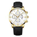 Business Men's Watch Brand Luxury Male Quartz Watches Minimalist Casual Leather Strap Digital Calendar Wristwatch Men Clock