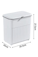 【Lifeideas】Door Hanging Trash Can Kitchen Bathroom Toilet Waste Storage with Inner Barrel Wall Mounted Garbage Rubbish Bin