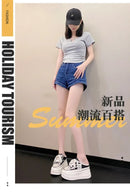 9.5cm Increasing Height Women Slippers 2024New Summer Autumn Canvas Mules Shoes Ladies Round Toe High Wedge Platform Slides Shoe