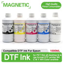 5 Bottle 1000ML DTF ink for direct transfer film for PET film all desktop & large format DTF printer BK C M Y WH Color availble