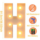 91.5CM DIY Name Giant Led Light Letter Frame Box Wedding Valentine's Day Party Decoration Anniversary Baby Shower Birthday Decor
