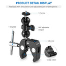 SmallRig Super Clamp with 1/4 and 3/8 Thread 2pcs Pack For 15mm-44mm Rods Cameras Lights Umbrellas Hhooks Shelves Camera Clamp