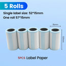 Olaf Mini Printer Paper Thermal Label Sticker 57mm HD Self-adhesive Paper for Phones Wireless Bluetooth Photo lnkless Printer