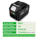 The Voltage Reserve | 18V Li-ion Battery Pack, 22500mAh with Charge Indicator