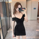 Bodycon Mesh Woman Dress Sexy Coquette Mini Short Sundress Sleeve Dresses for Women Corset Slip Tight Elegant Luxury Trendy Y2k
