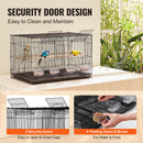 VEVOR 30Inch Flight Bird Cage Stackable Divided Small Animal Cage for Kinds of Birds Pet Travel Birdcage with Handle and Perches